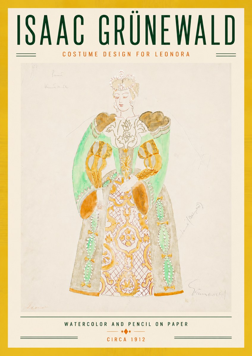 Isaac Grünewald Costume Design for Leonora No6 - Póster