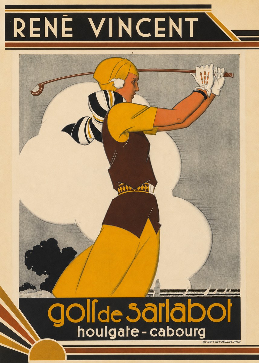 René Vincent Golf De Sarlabot No4 - Póster