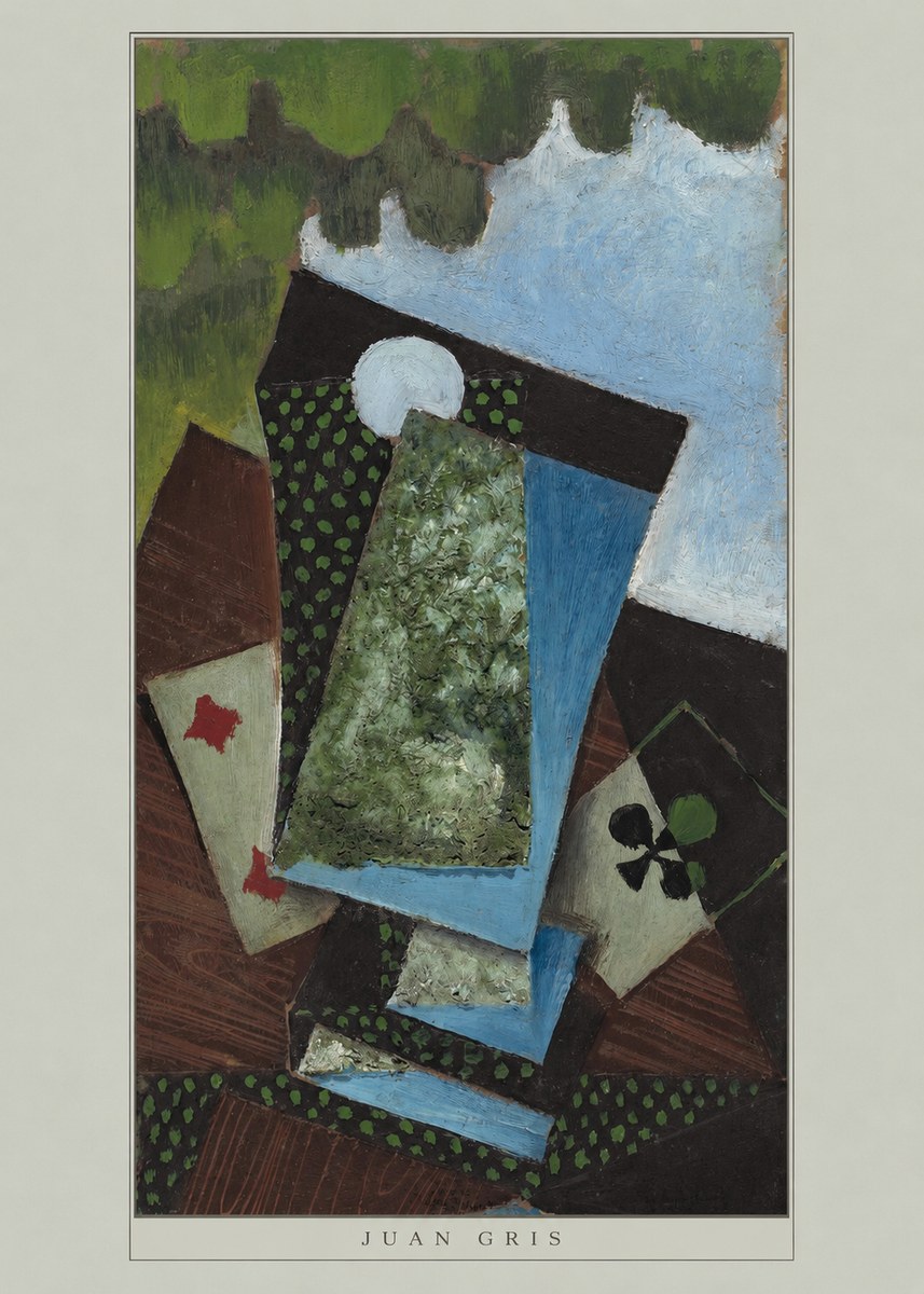Juan Gris Playing Cards and a Siphon No6 - Póster