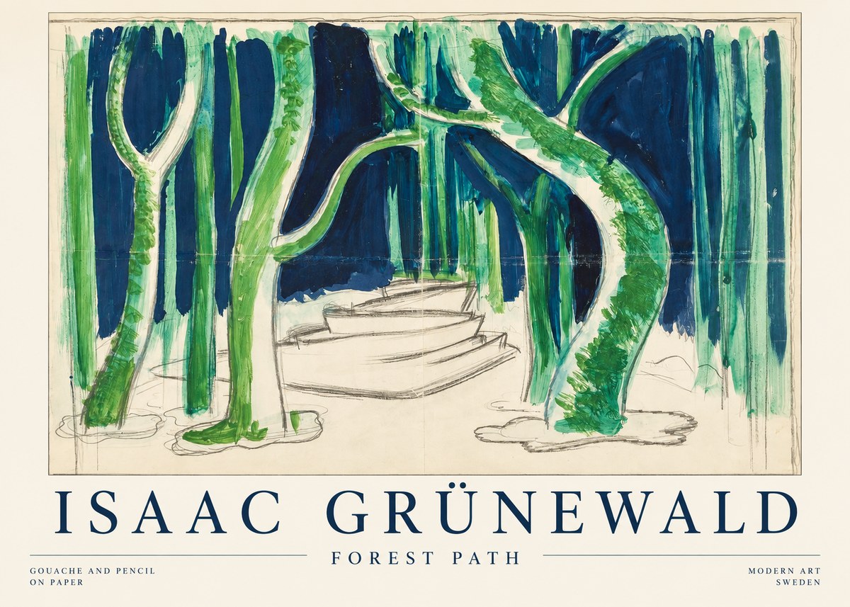 Isaac Grünewald Forest Path No1 - Póster