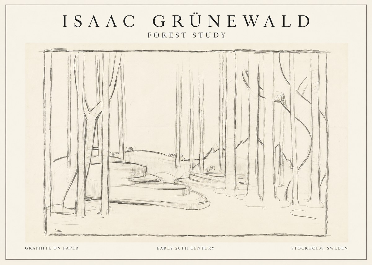 Isaac Grünewald Forest Path No2 - Póster
