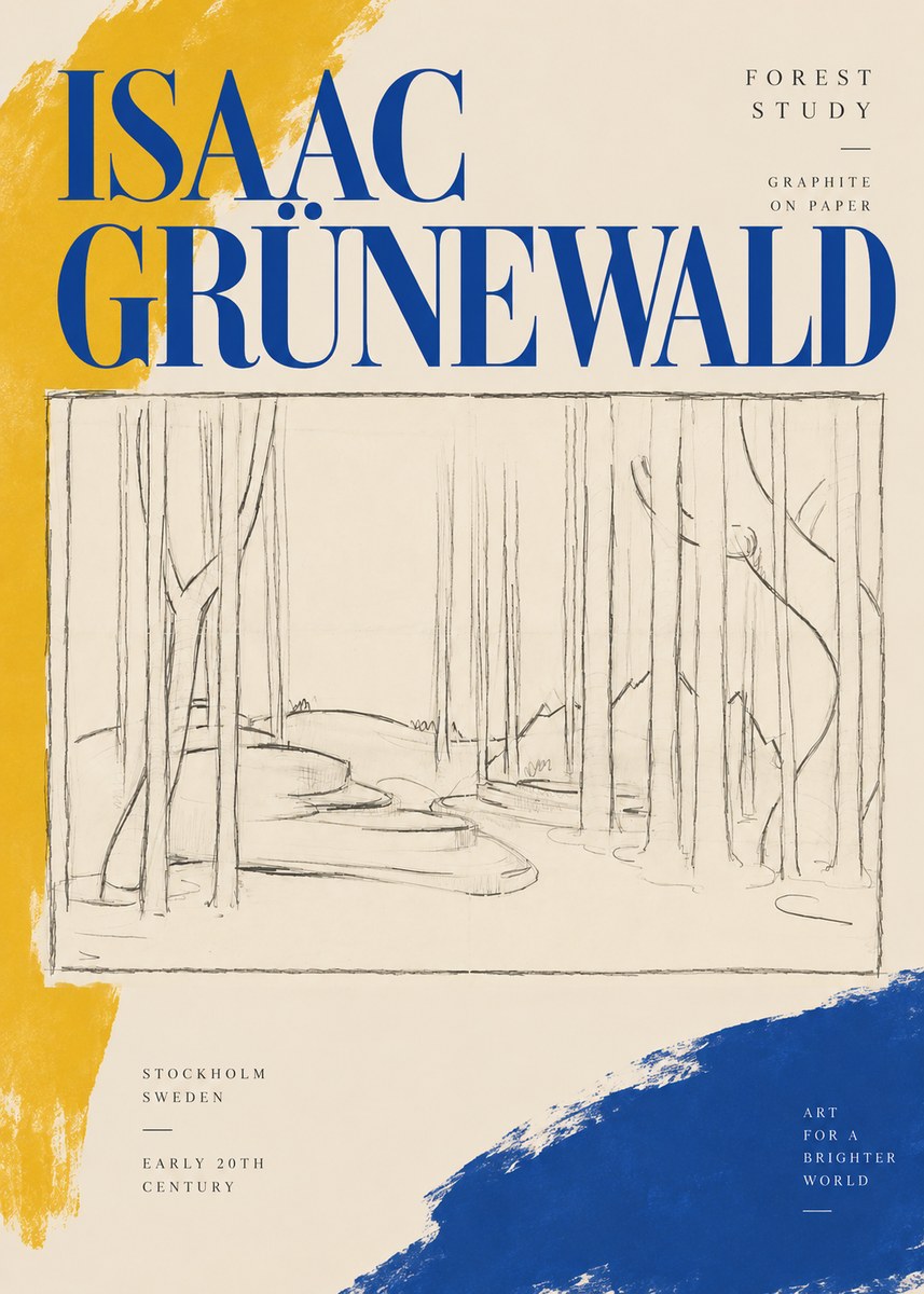 Isaac Grünewald Forest Path No4 - Póster