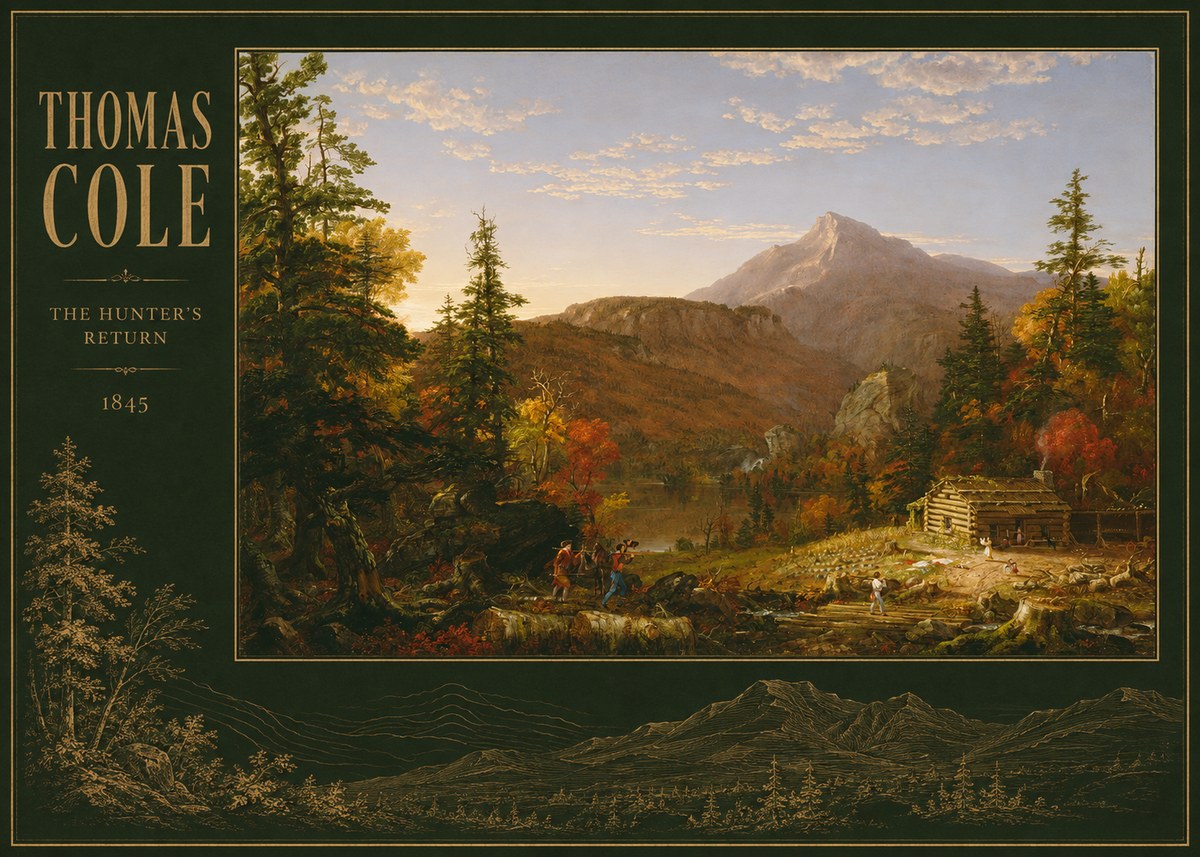 Thomas Cole The Hunter's Return II No2 - Póster