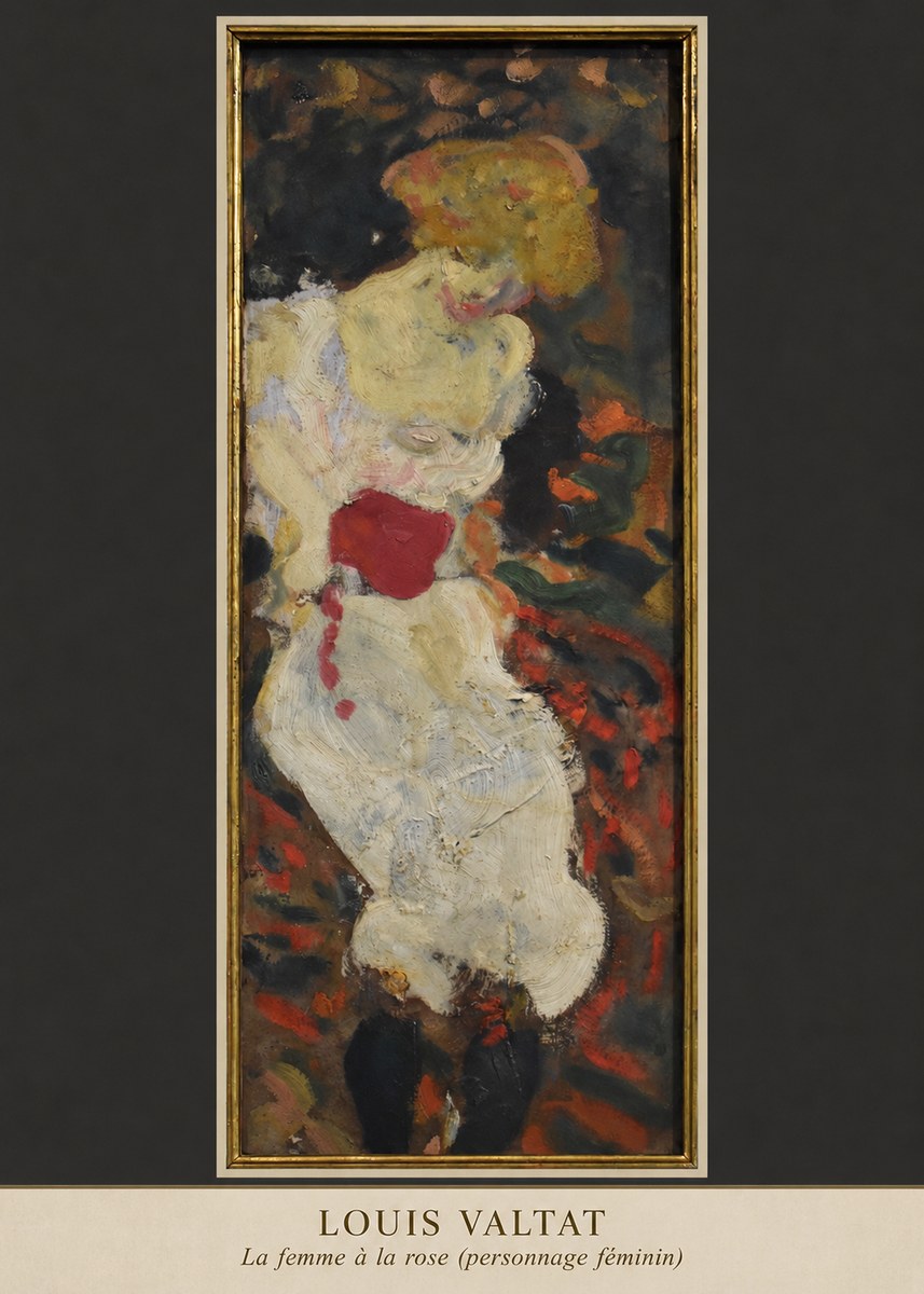 Louis Valtat La Femme À La Rose (Personnage Féminin) No5 - Póster