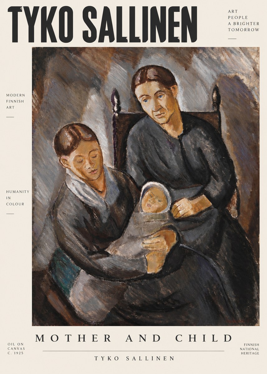 Tyko Sallinen Mother and Child No2 - Póster