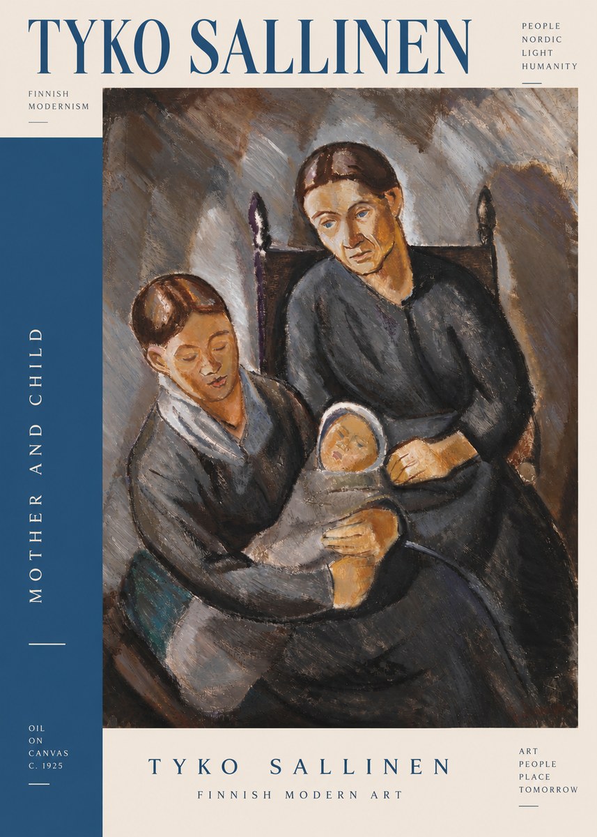 Tyko Sallinen Mother and Child No4 - Póster