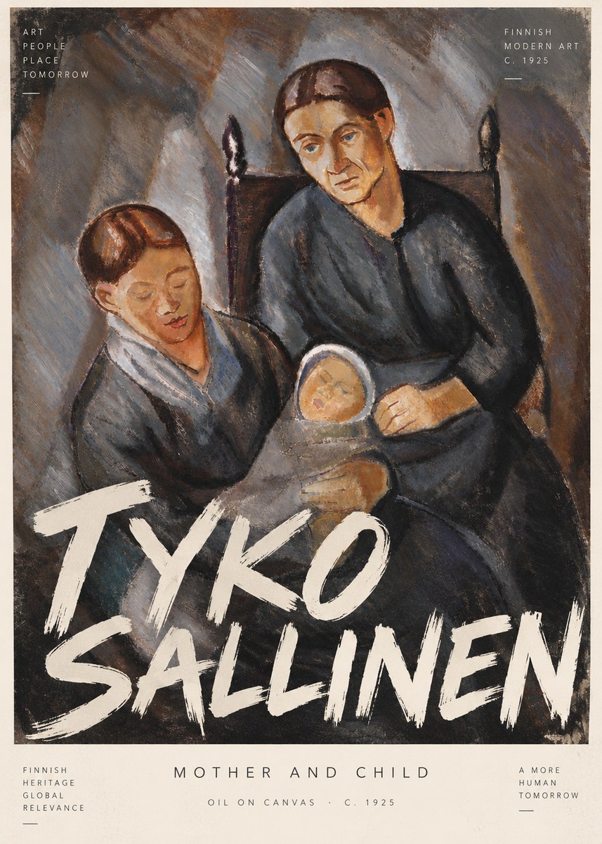 Tyko Sallinen Mother and Child No6 - Póster