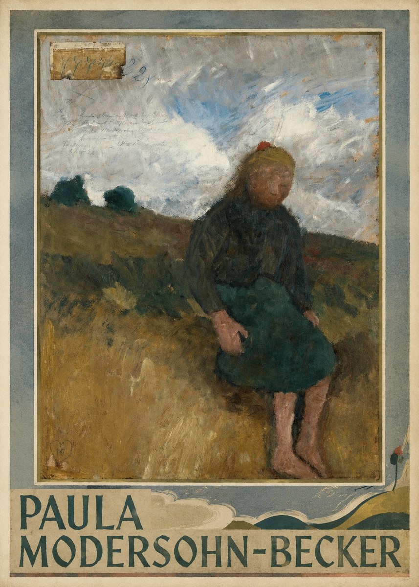 Paula Modersohn-Becker Seated Girl in the Moor No2 - Póster