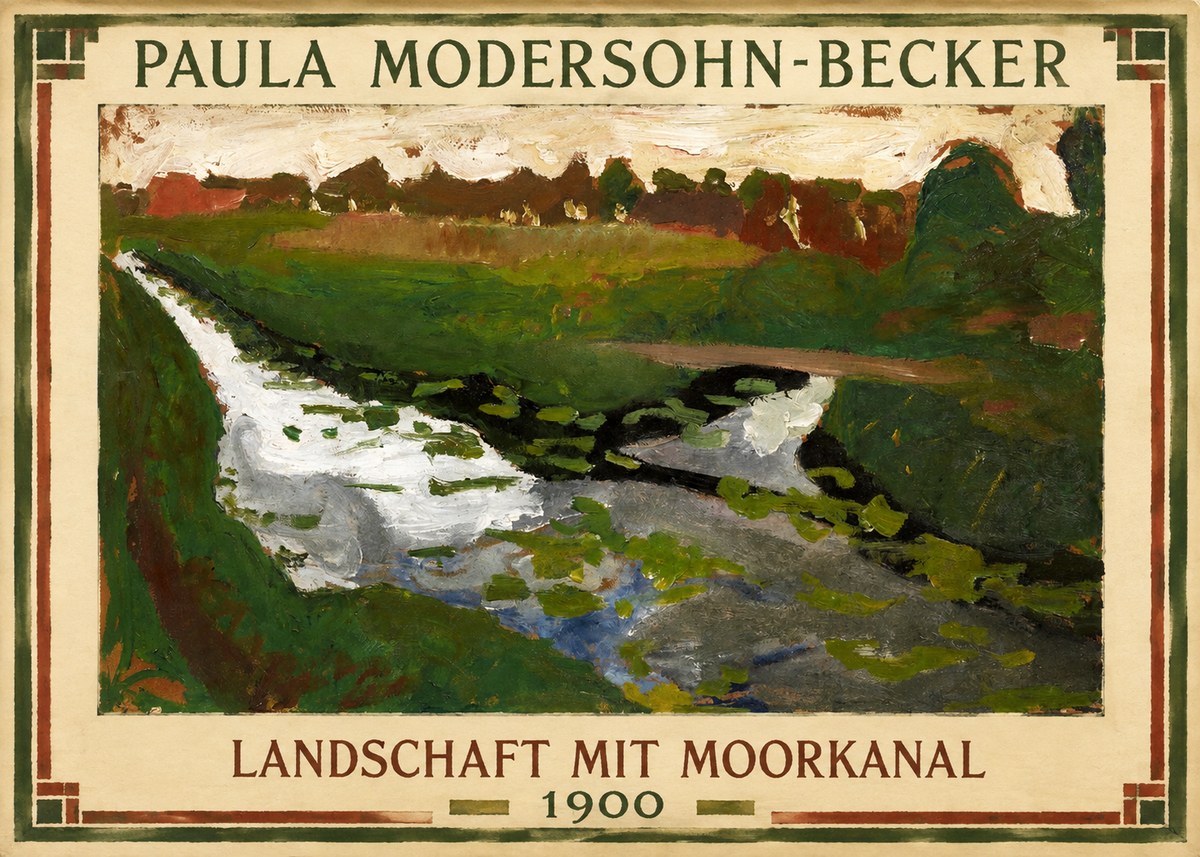 Paula Modersohn-Becker Landschaft Mit Moorkanal No1 - Póster