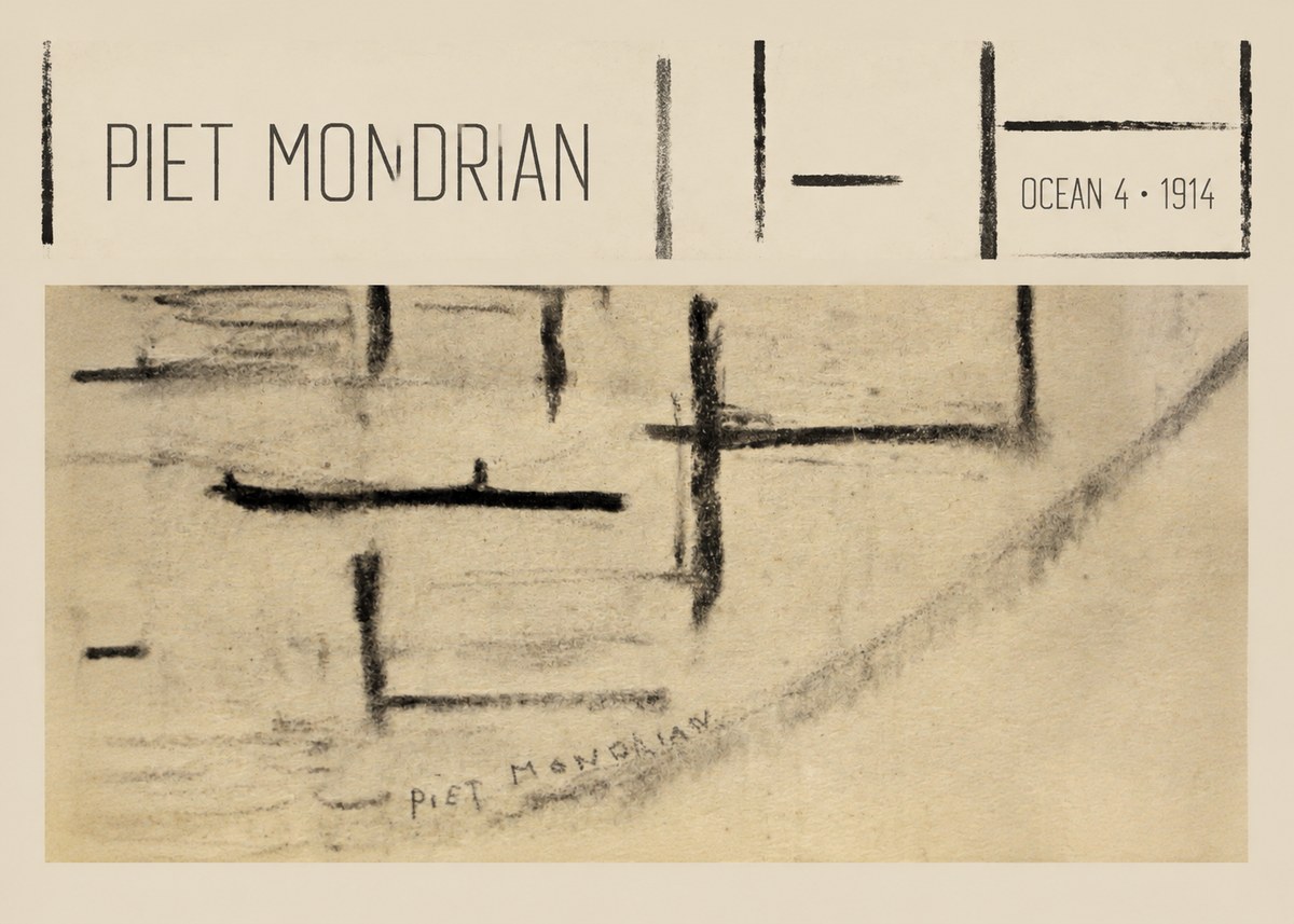 Piet Mondrian Ocean 4 No4 - Póster