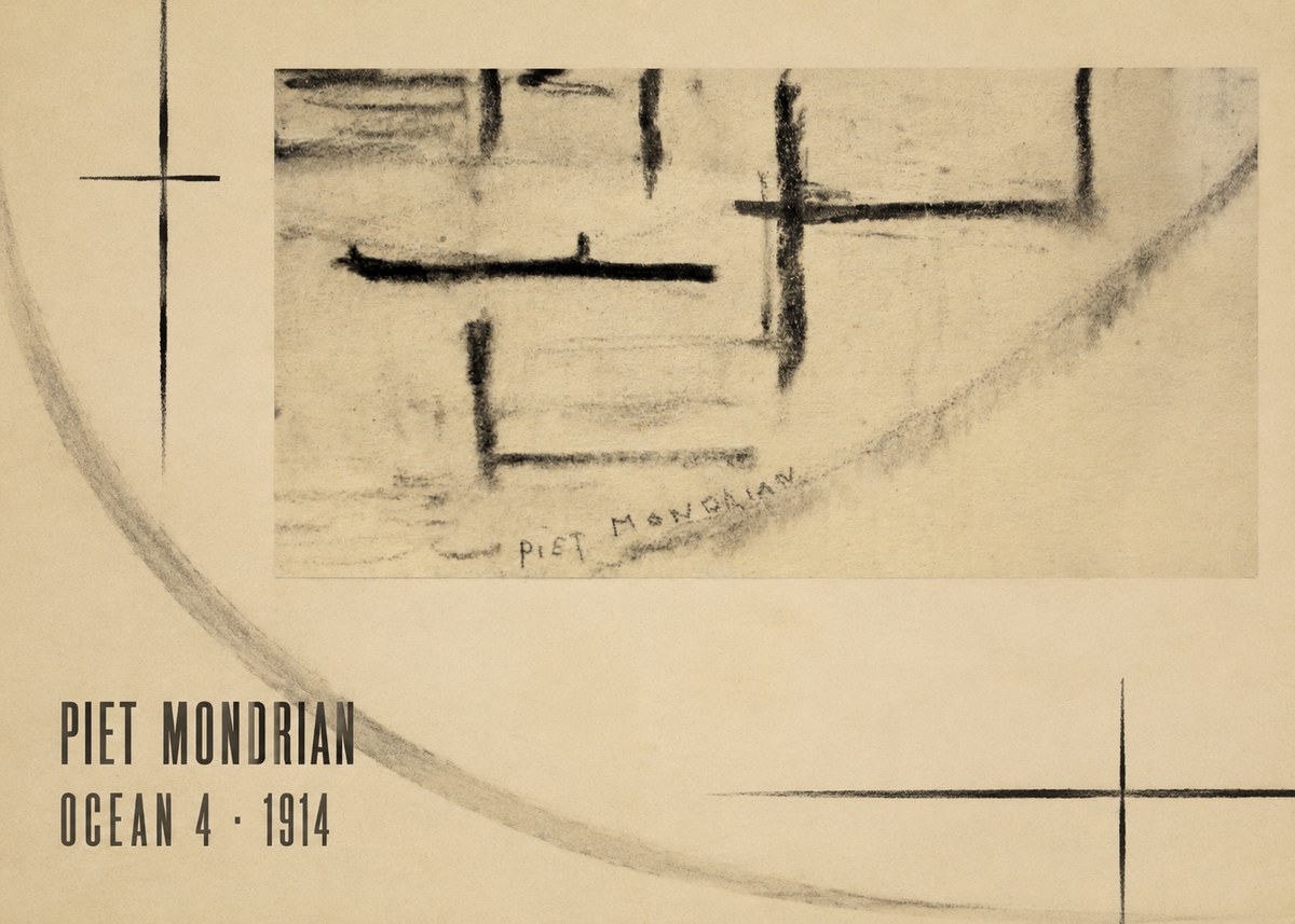 Piet Mondrian Ocean 4 No6 - Póster