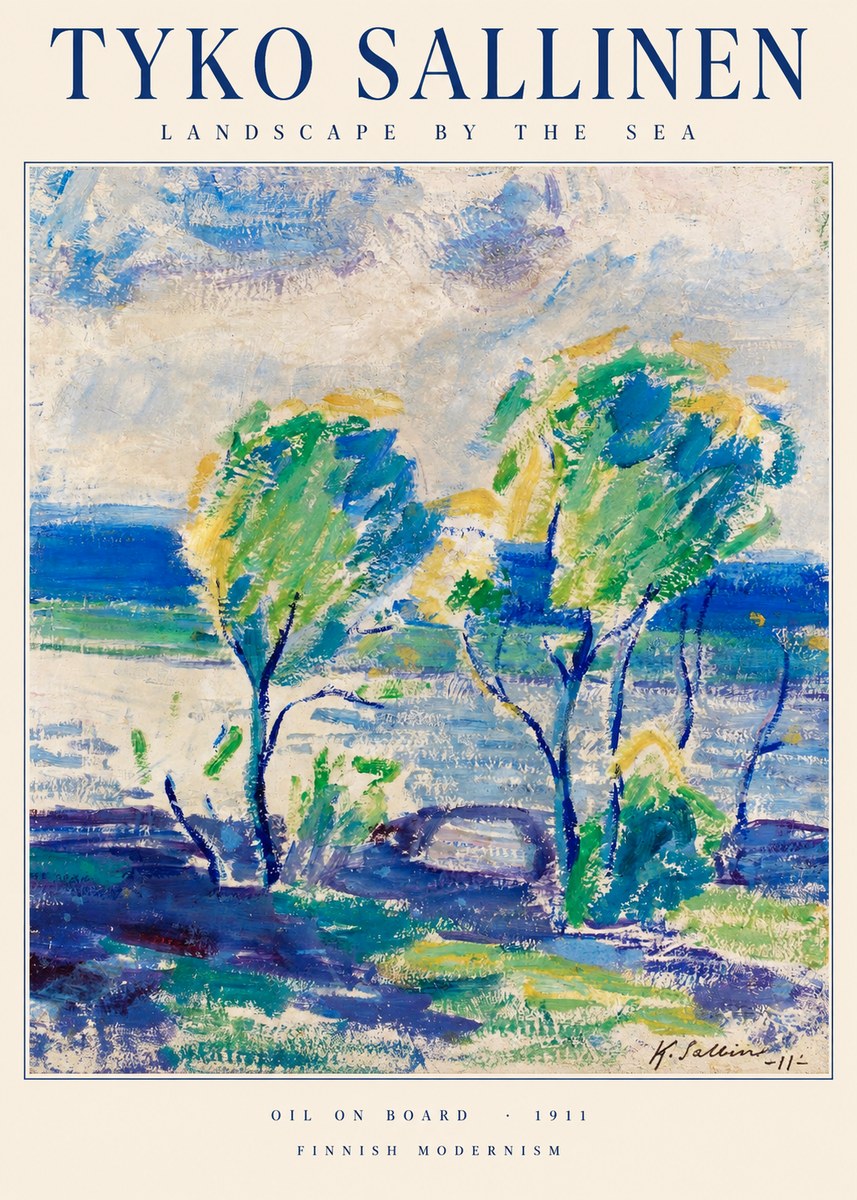 Tyko Sallinen Landscape by the Sea No1 - Póster