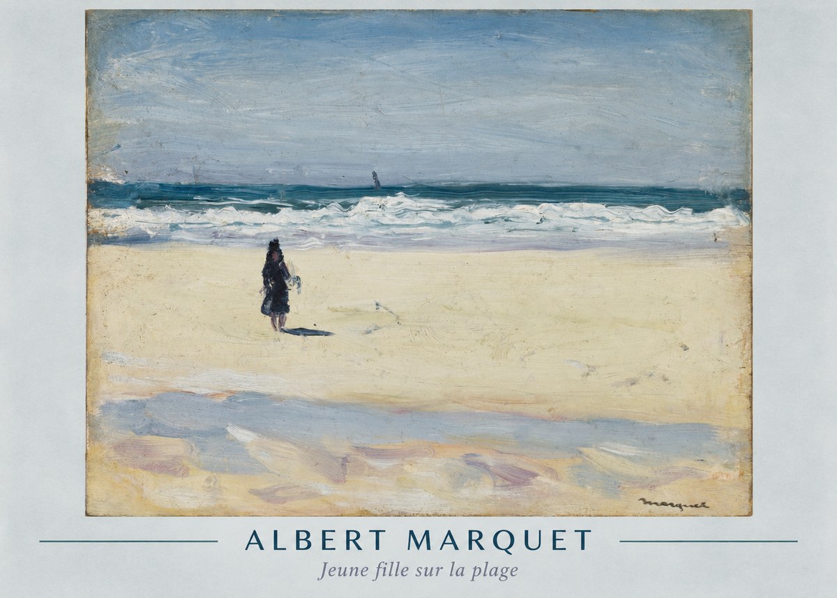 Albert Marquet Jeune Fille Sur La Plage No1 - Póster