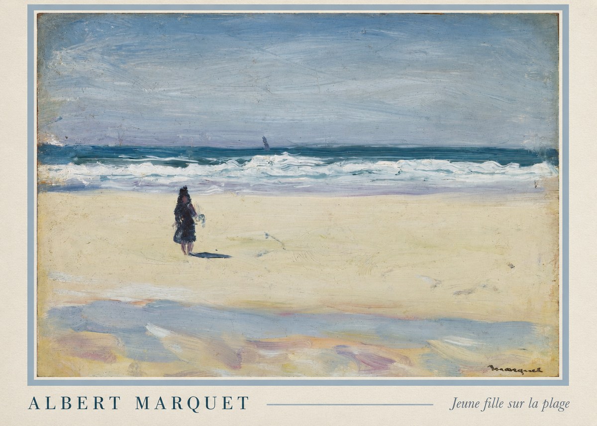 Albert Marquet Jeune Fille Sur La Plage No6 - Póster