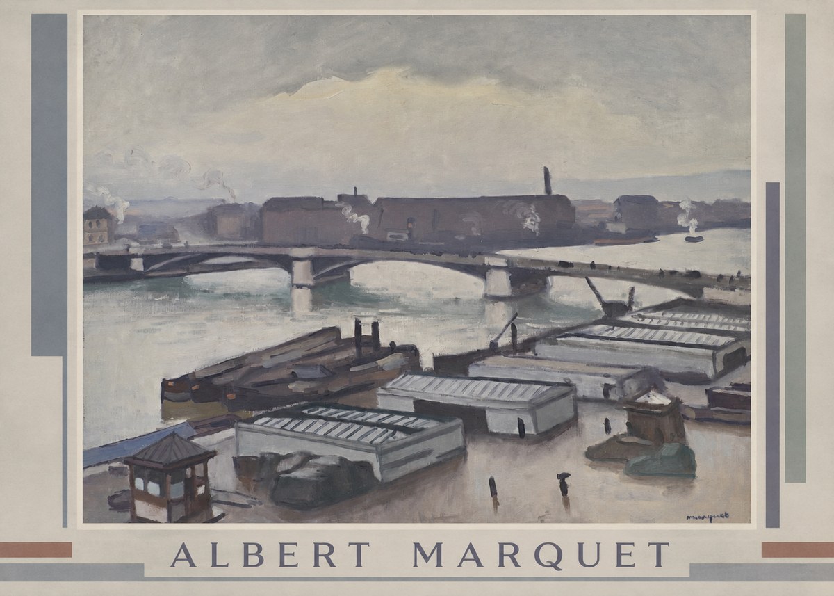Albert Marquet River Scene, Paris No1 - Póster