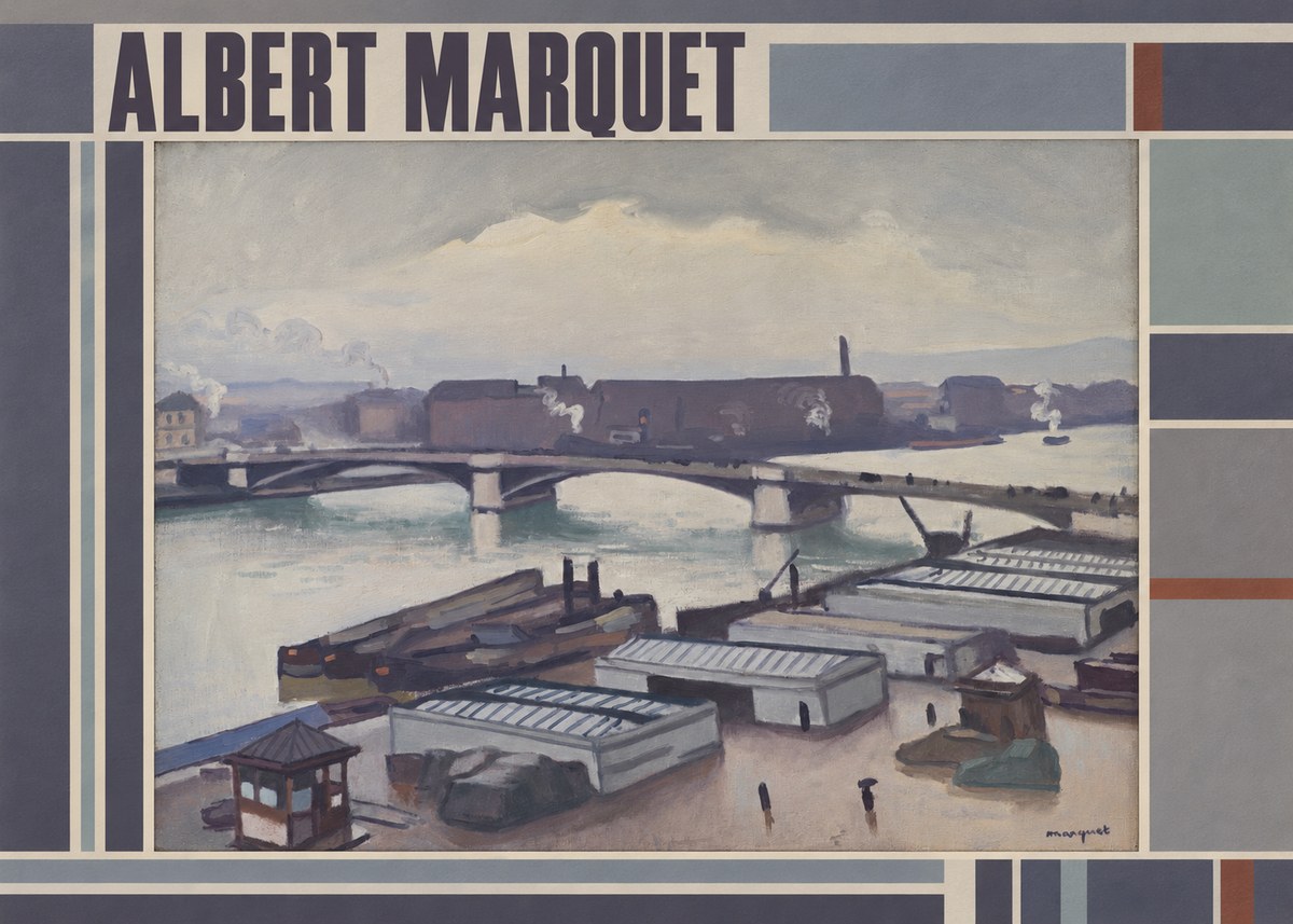 Albert Marquet River Scene, Paris No4 - Póster