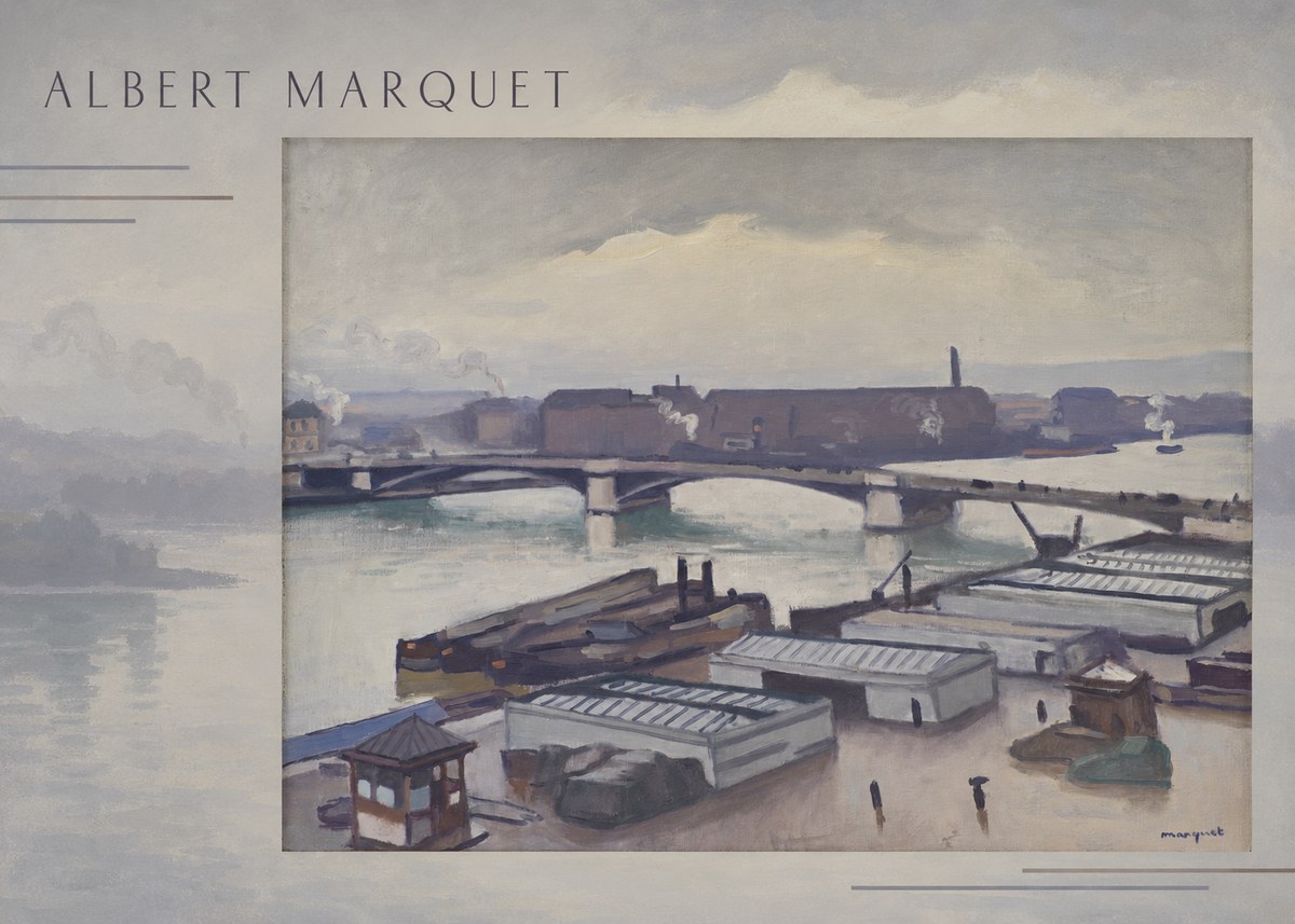 Albert Marquet River Scene, Paris No5 - Póster