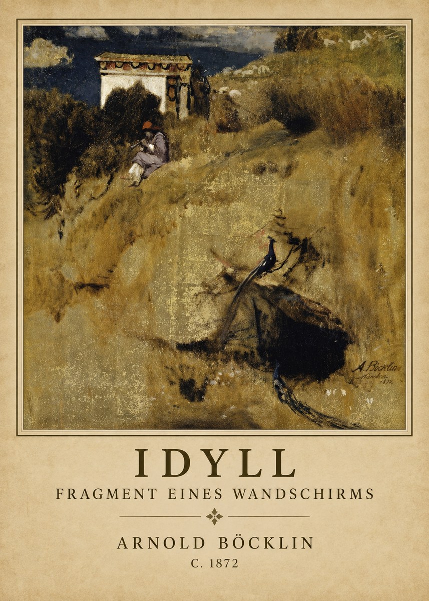 Arnold Böcklin Idyll - Fragment Eines Wandschirms No1 - Póster