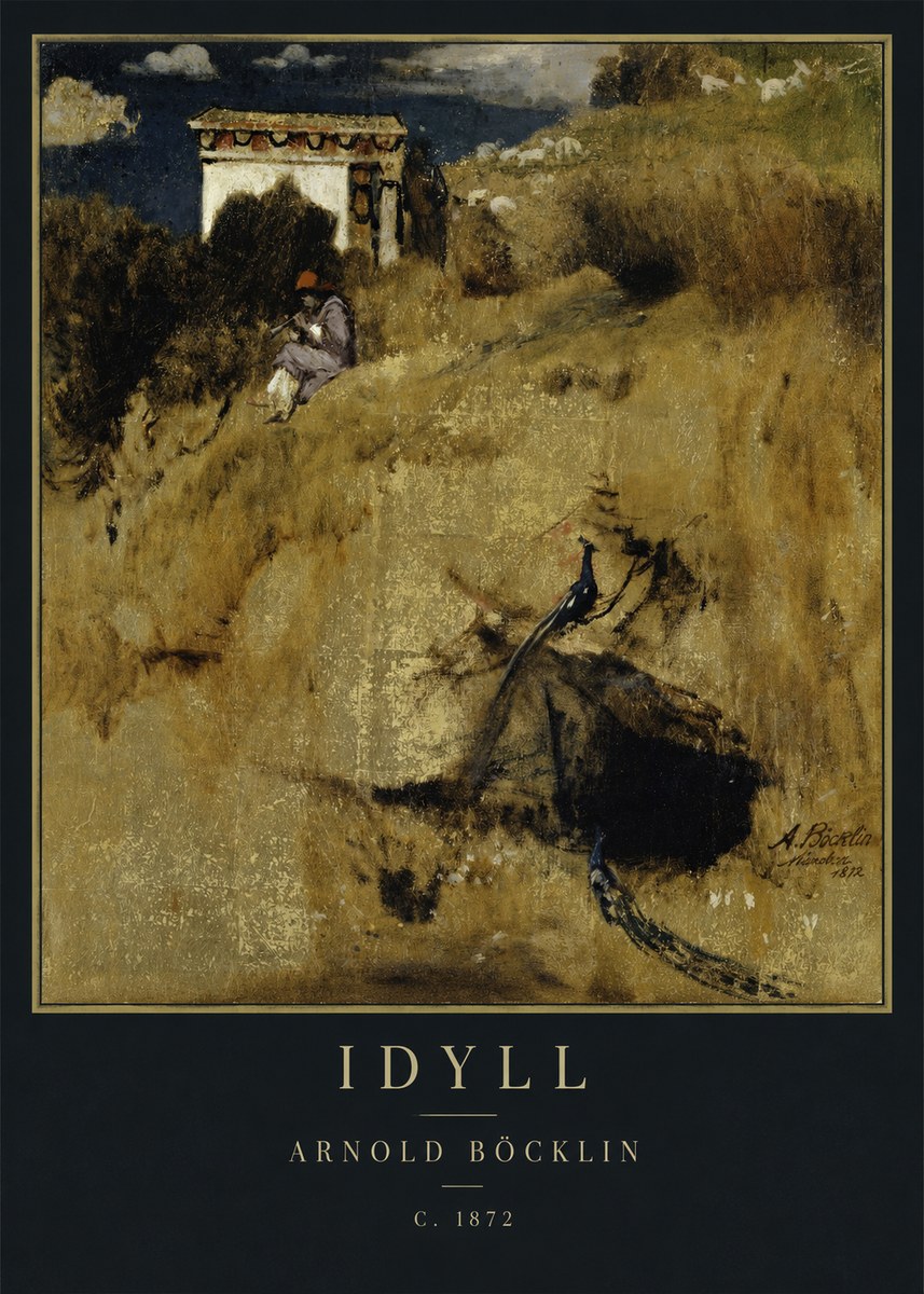 Arnold Böcklin Idyll - Fragment Eines Wandschirms No4 - Póster