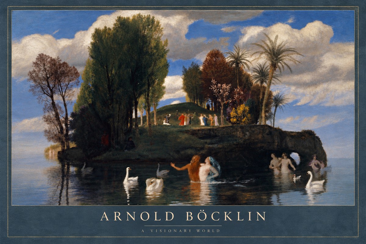 Arnold Böcklin The Island of Life No2 - Póster