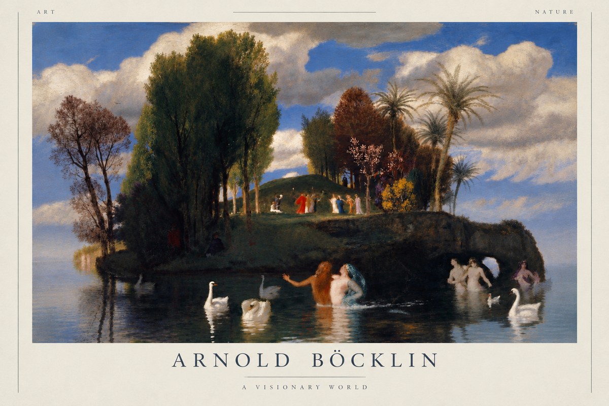 Arnold Böcklin The Island of Life No3 - Póster