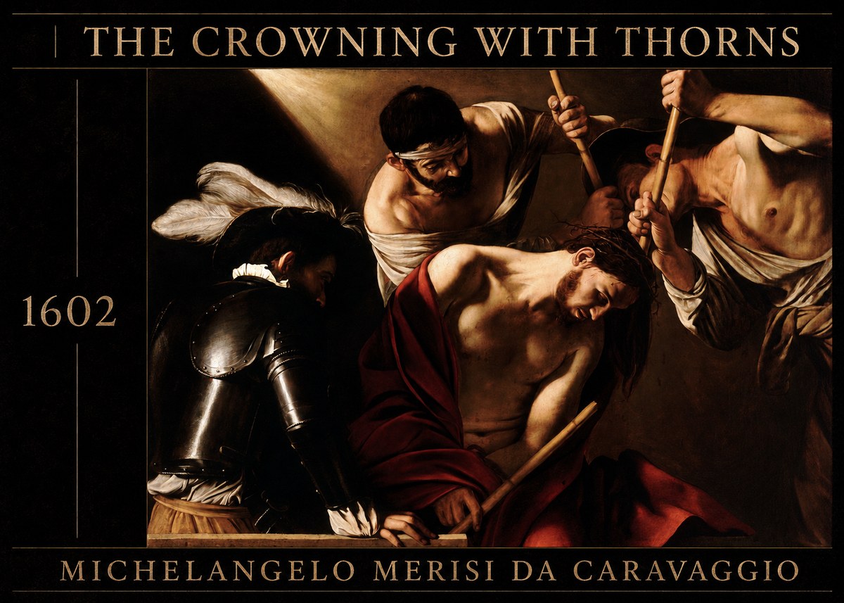 Michelangelo Merisi da Caravaggio The Crowning with Thorns II No3 - Póster