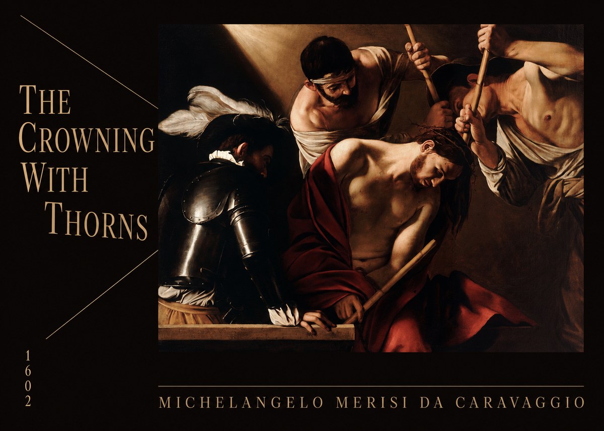Michelangelo Merisi da Caravaggio The Crowning with Thorns II No6 - Póster