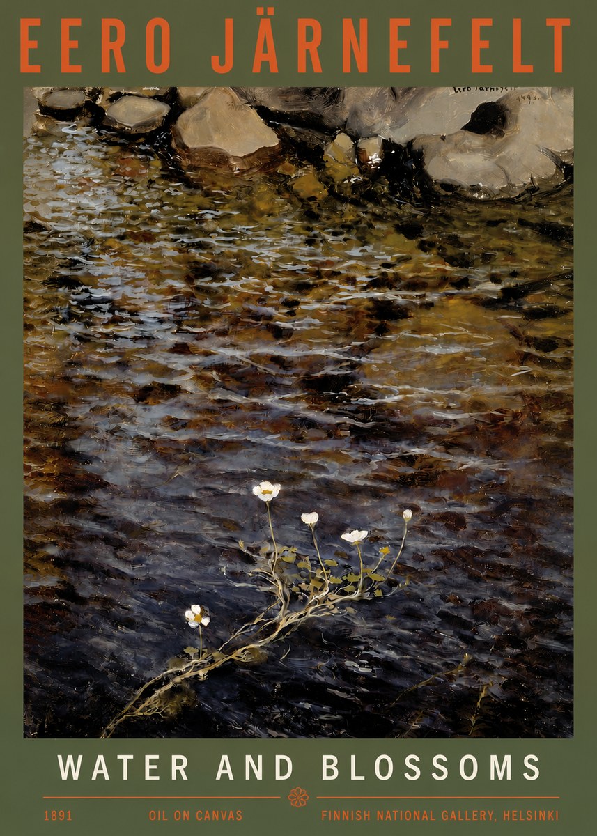 Eero Järnefelt Water and Blossoms No3 - Póster