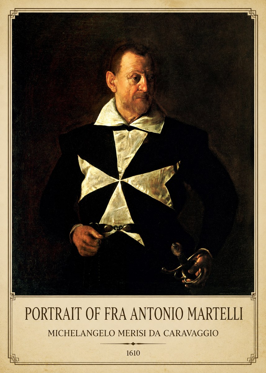 Michelangelo Merisi da Caravaggio Portrait of Fra Antonio Martelli No3 - Póster