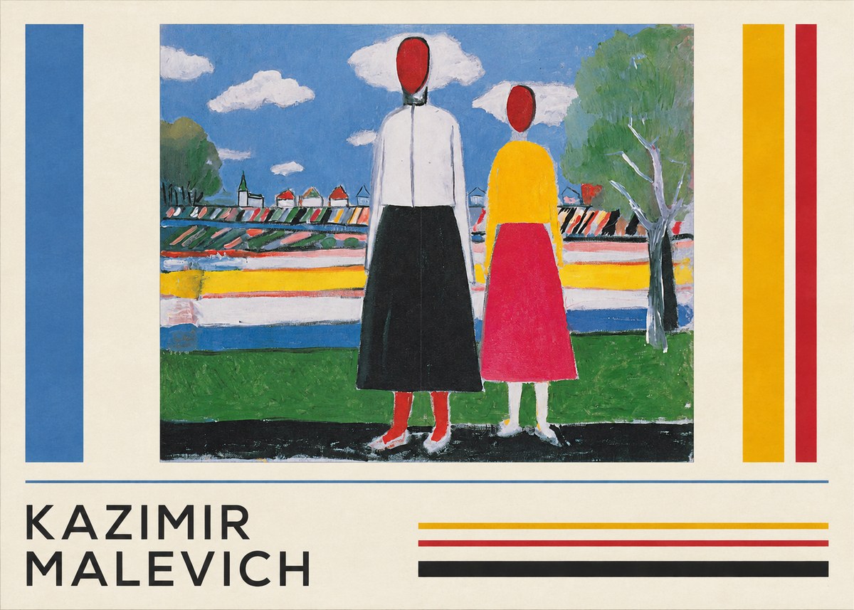 Kazimir Malevich Two Figures No3 - Póster