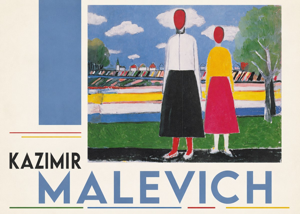 Kazimir Malevich Two Figures No4 - Póster