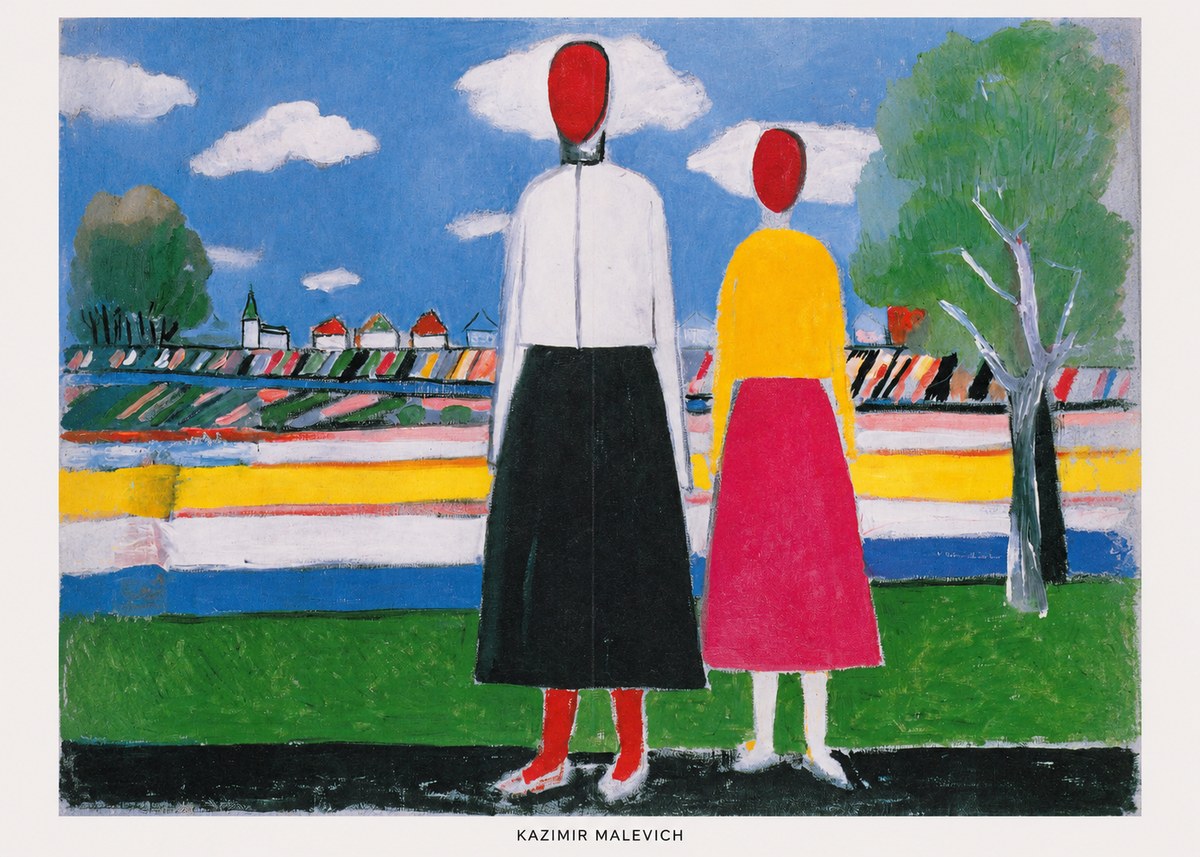 Kazimir Malevich Two Figures No6 - Póster