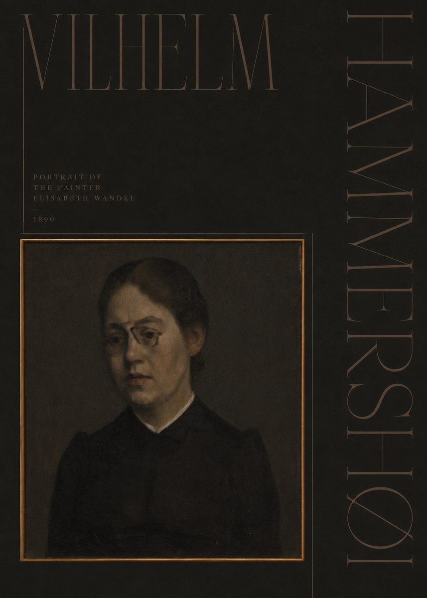 Vilhelm Hammershøi Portrait of the Painter Elisabeth Wandel · 1890 No5 - Póster