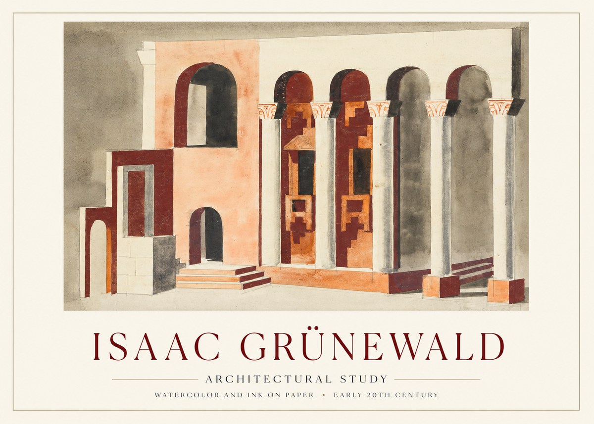 Isaac Grünewald Architectural Study I No1 - Póster