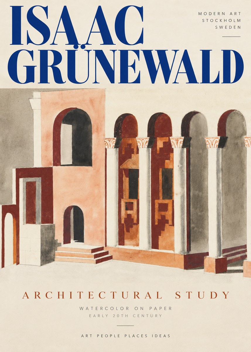 Isaac Grünewald Architectural Study I No6 - Póster