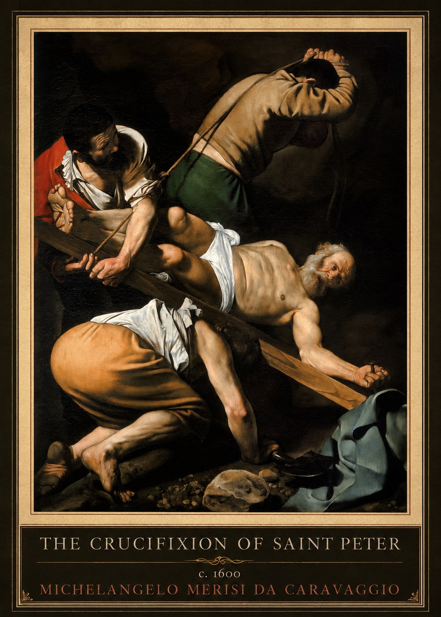 Michelangelo Merisi da Caravaggio The Crucifixion of Saint Peter IV No5 - Póster