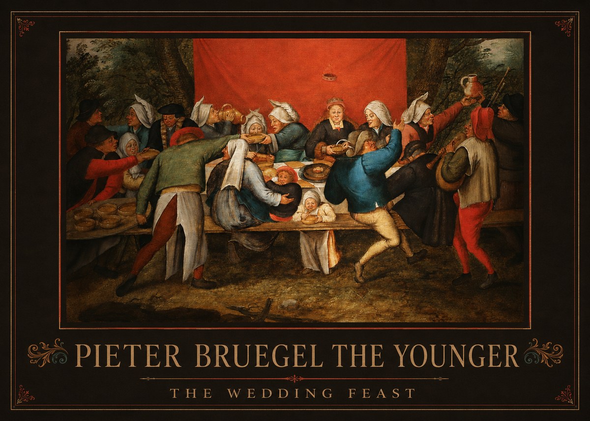 Pieter Bruegel The Wedding Feast No1 - Póster