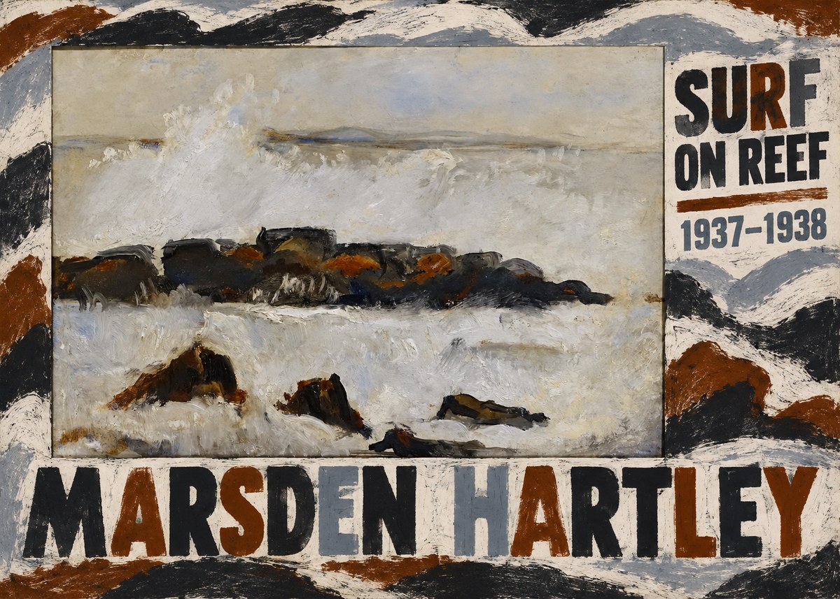 Marsden Hartley Surf on Reef No4 - Póster