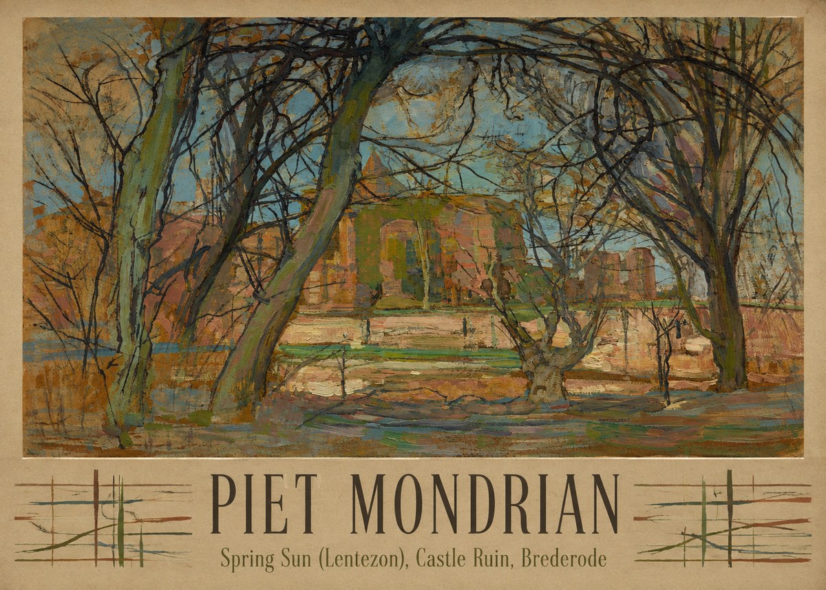 Piet Mondrian Spring Sun (Lentezon), Castle Ruin, Brederode No2 - Póster