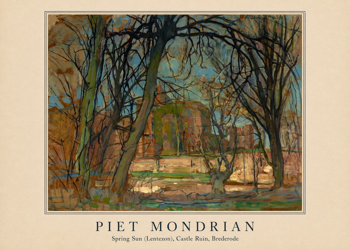 Piet Mondrian Spring Sun (Lentezon), Castle Ruin, Brederode No4 - Póster