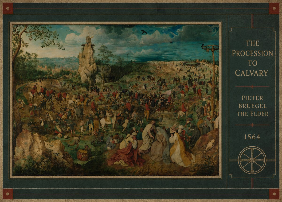 Pieter Bruegel The Processsson to Calvary No2 - Póster