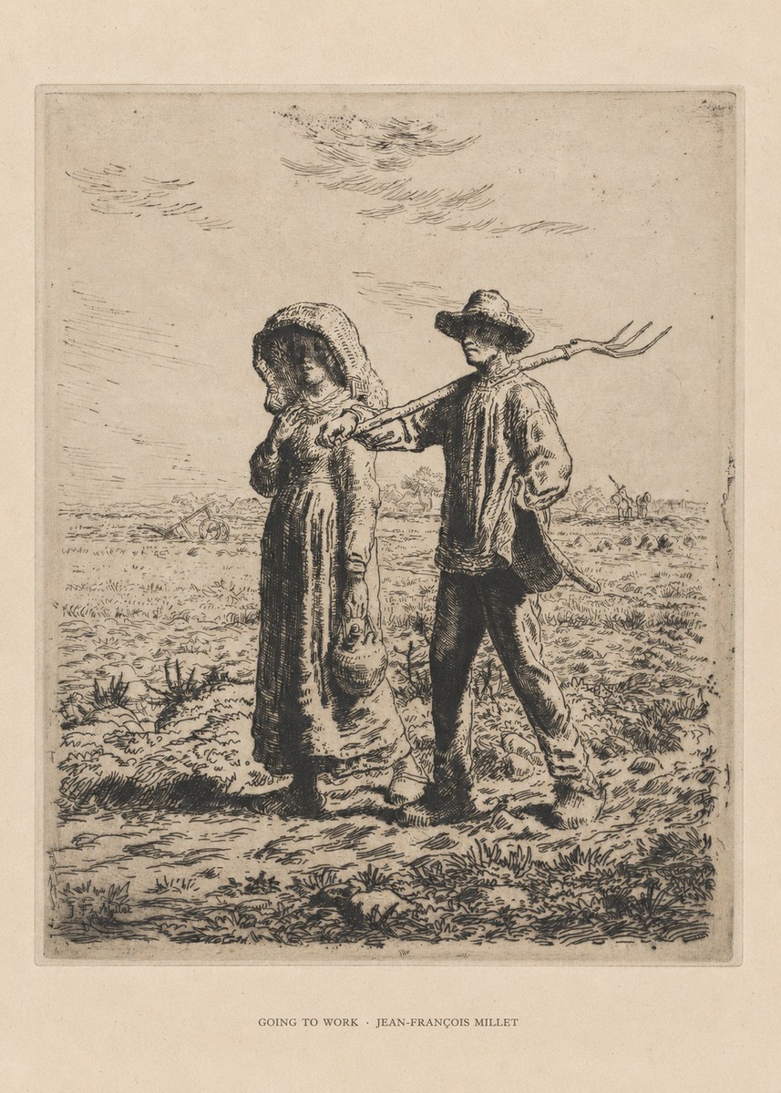 Jean-François Millet Going to Work No6 - Póster