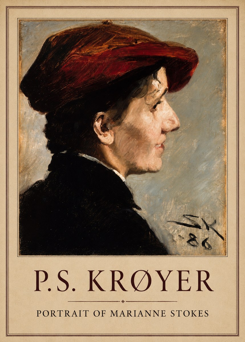 P.S. Krøyer Portrait of a Young Girl No5 - Póster