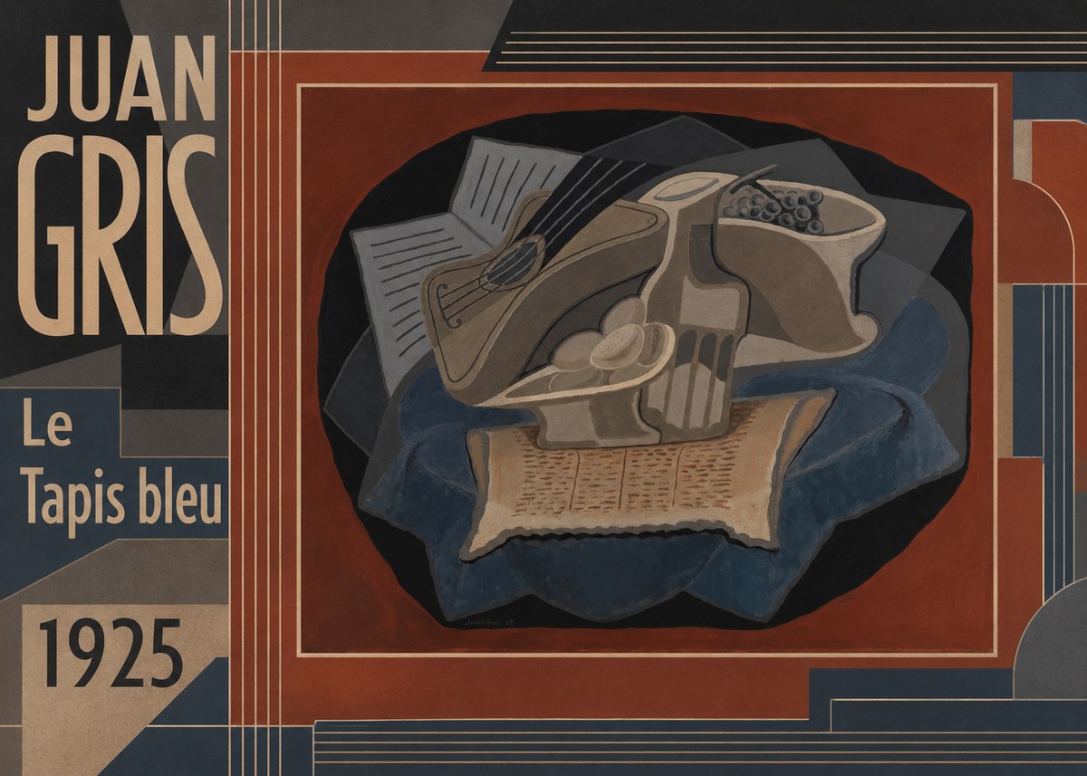 Juan Gris Le Tapis Bleu No5 - Póster