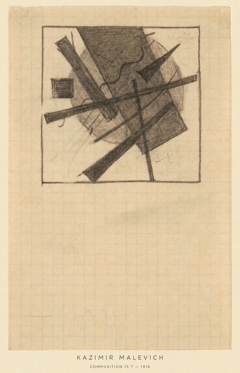 Kazimir Malevich Composition 15 T - 1916 No6 - Póster