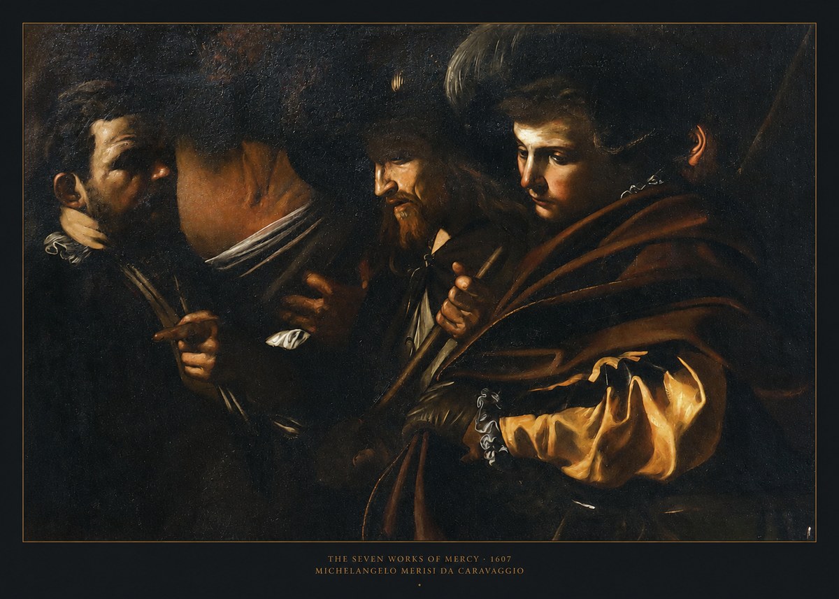 Michelangelo Merisi da Caravaggio The Seven Works of Mercy VI No6 - Póster
