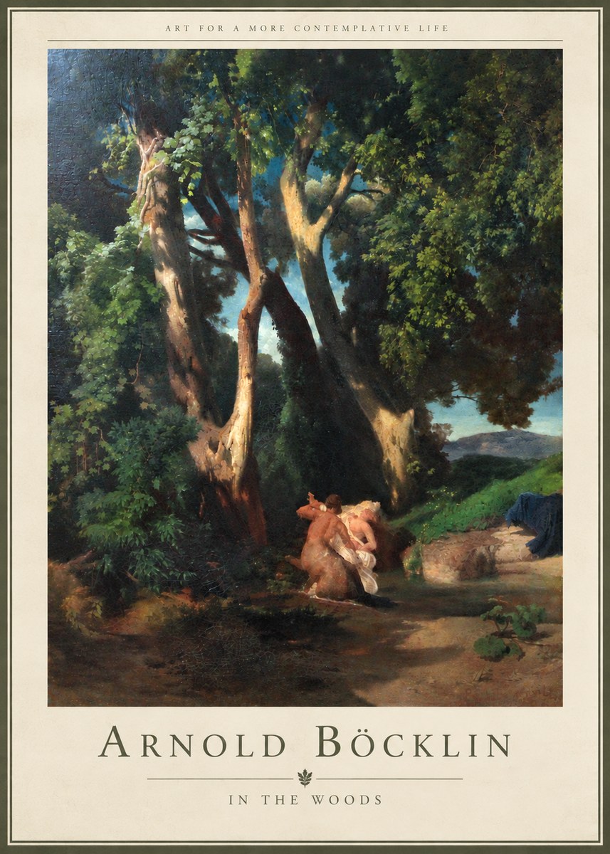 Arnold Böcklin In the Woods No4 - Póster