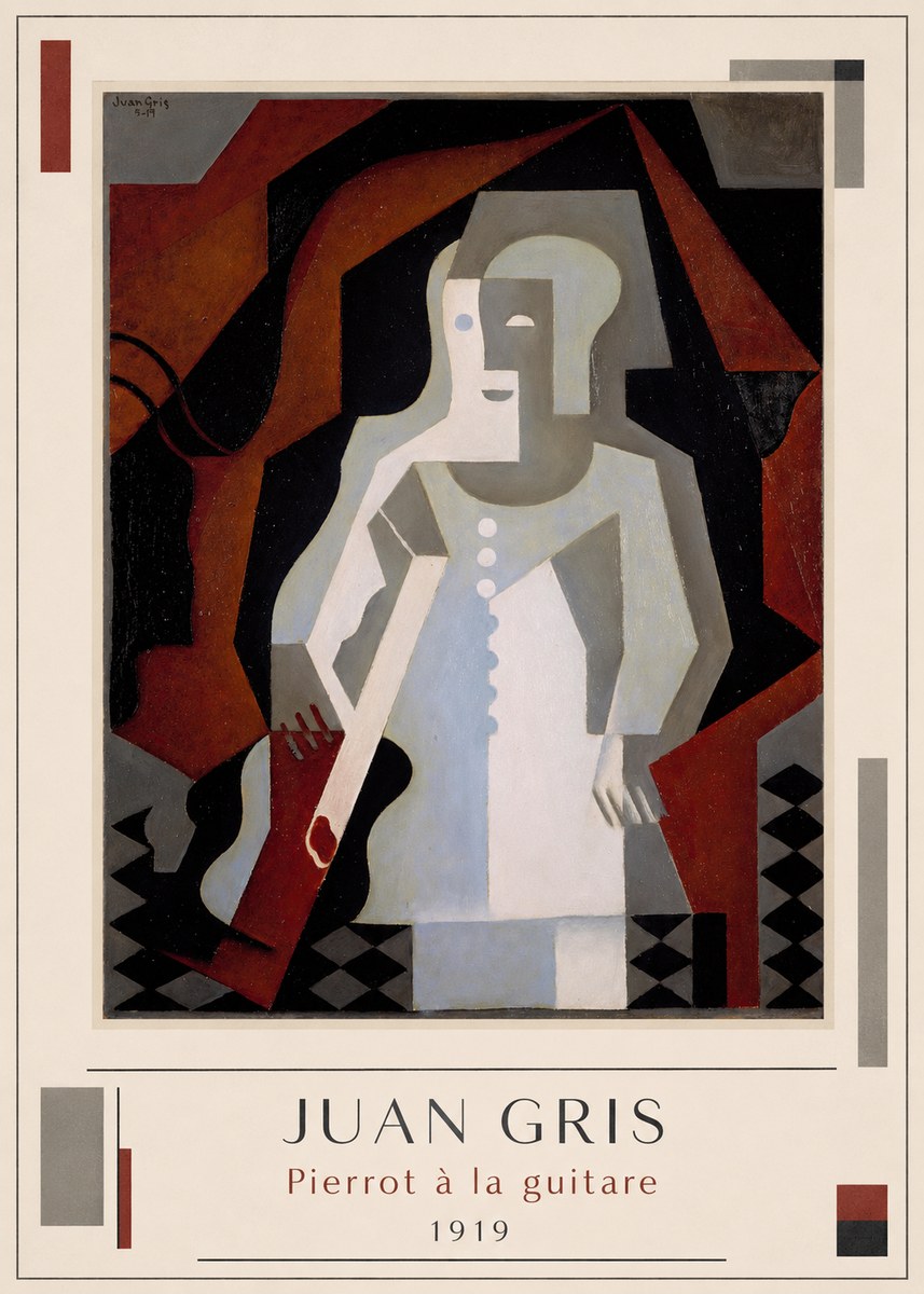 Juan Gris Pierrot À La Guitare No2 - Póster