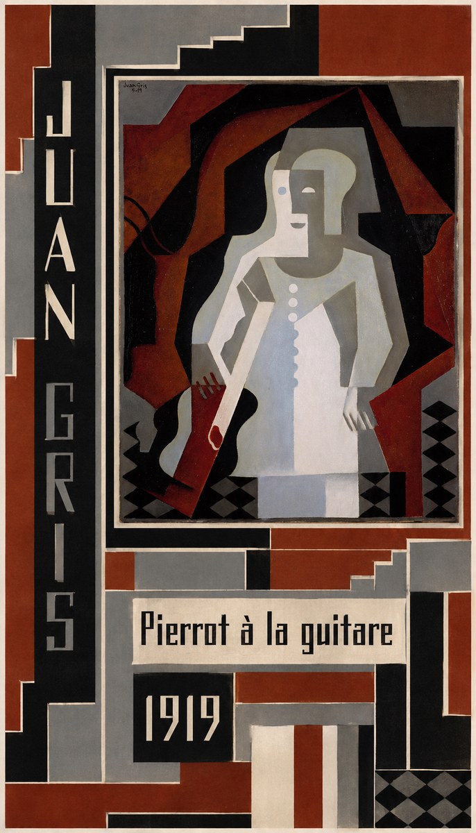 Juan Gris Pierrot À La Guitare No4 - Póster