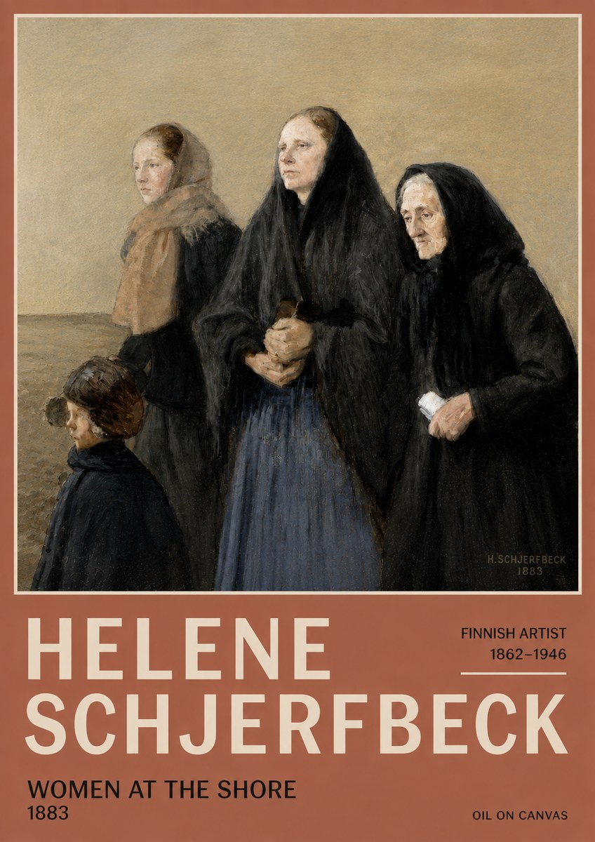 Helene Schjerfbeck Women at the Shore No5 - Póster
